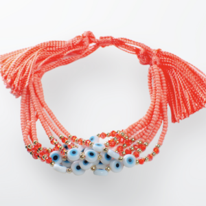 Pulsera de hilo con ojo turco